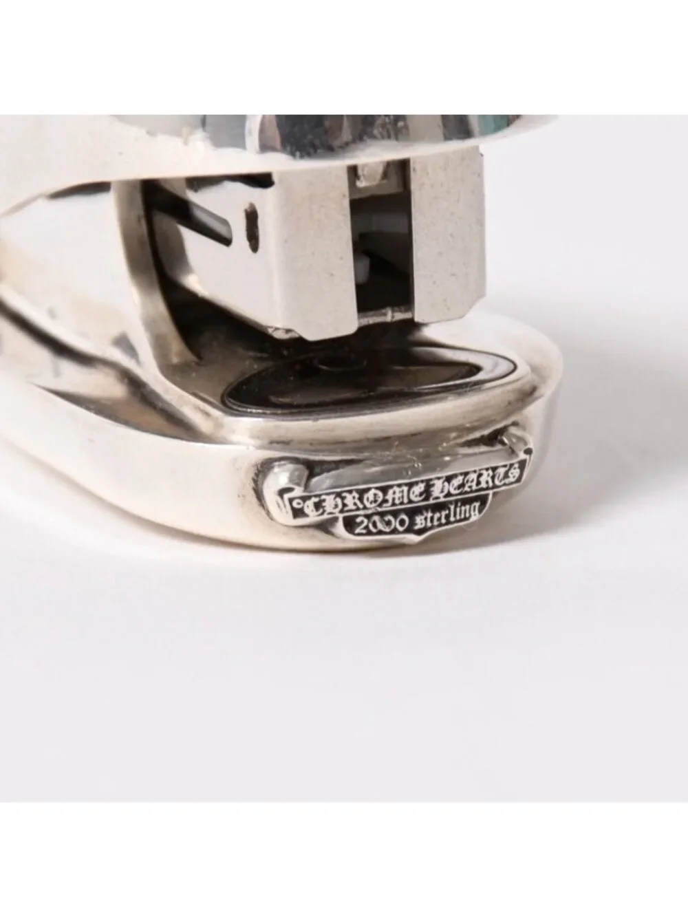 Chrome Hearts Floral Cross Stapler Sterling Silver